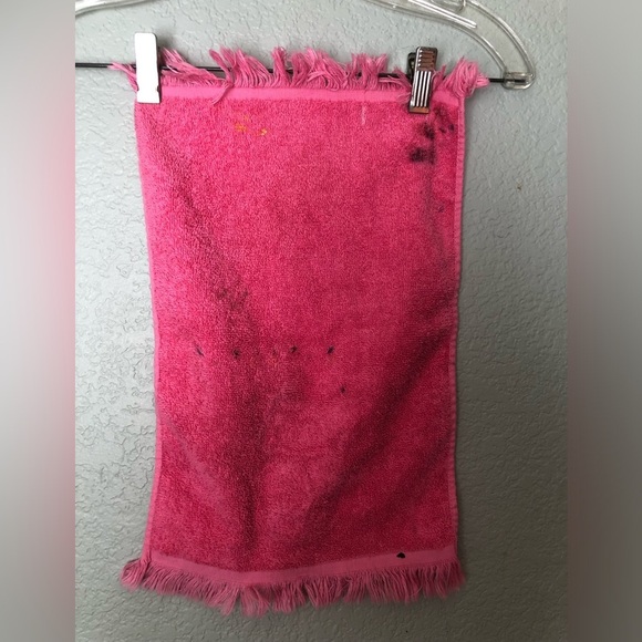 Vintage Pink hand Towel with Panda Design - Picture 6 of 7